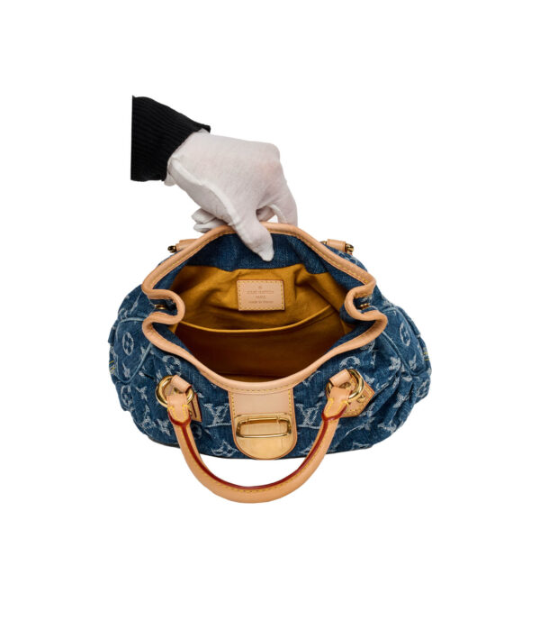 Authentic Louis Vuitton Mini Pleaty Shoulder Bag in Denim