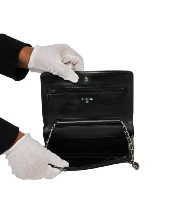 Chanel Black Caviar Timeless CC Wallet on Chain