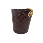 Balmain Logo Patch Saddler Bucket Bag