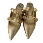 Valentino Garavani Leather Rockstud Mules (Size 39)