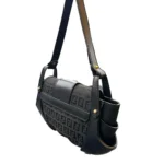 Fendi Zucchino Canvas and Leather Shoulderbag
