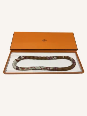 Hermes Pleated Silk Necklace
