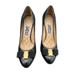 Salvatore Ferragamo Tina Q Quilted Bow Pumps (Size 37.5)