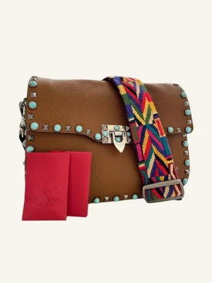 Valentino Guitar Rockstud Rolling Crossbody Bag
