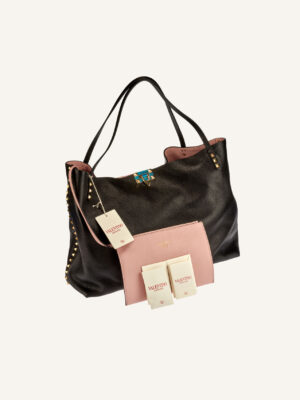 Valentino Garavani Medium Rockstud Grainy Calfskin Bag