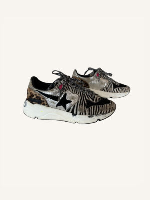 Golden Goose Sole Trainers in Striped Pony (Size 36)