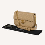 Chanel Moon Messenger Flap Bag in quilted leather with crossbody chain strap