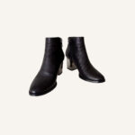 Jimmy Choo Method 65 Leather Ankle Boots with Mirror Block Heel (Size 38)