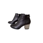 Jimmy Choo Method 65 Leather Ankle Boots with Mirror Block Heel (Size 38)