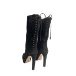 Prada Suede Tassle Accents Lace Up Boots (Size 38)