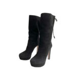 Prada Suede Tassle Accents Lace Up Boots (Size 38)