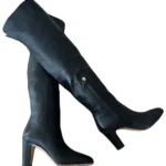 Chanel Leather CC Logo Thigh High Boots (Size 39)