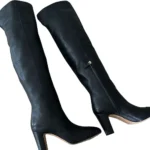 Chanel Leather CC Logo Thigh High Boots (Size 39)