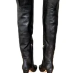 Chanel Leather CC Logo Thigh High Boots (Size 39)
