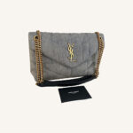 YSL Monogram Denim Loulou Puffer