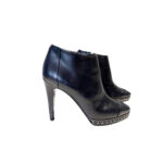 Chanel CC Cap Toe Leather Chain Plaform Boot (Size 38)