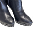 Chanel CC Cap Toe Leather Chain Plaform Boot (Size 38)