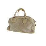 Bottega Veneta Taupe Suede Bowling Bag