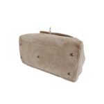 Bottega Veneta Taupe Suede Bowling Bag