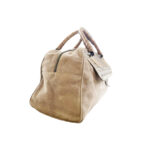 Bottega Veneta Taupe Suede Bowling Bag