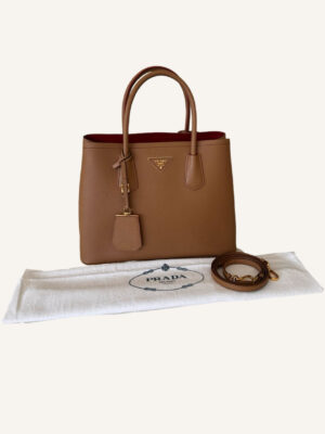 Prada Double Saffiano Cuir Handbag