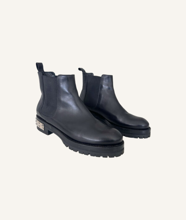 Alexander McQueen Biker Boots with Studded Heels (Size 40)