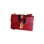 Gucci Sylvie Red Leather Handbag
