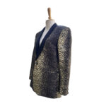 Yves Saint Laurent Iconic Babycat Gold Jaquard Tux Jacket