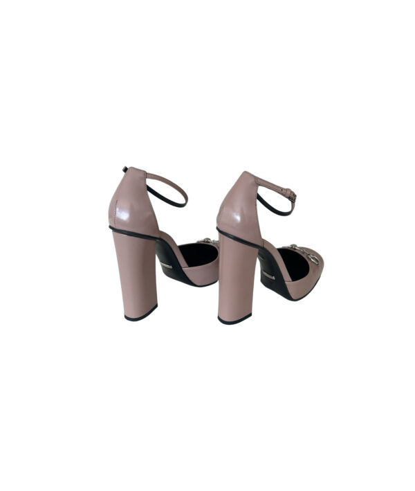 Gucci Patent Leather Horsebit Ankle Strap Pumps (Size 38)