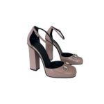Gucci Patent Leather Horsebit Ankle Strap Pumps (Size 38)