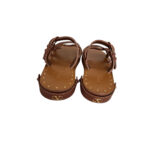 Valentino Brown Leather Flat Slides