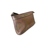 Gucci Metallic Cracked Leather Wristlet