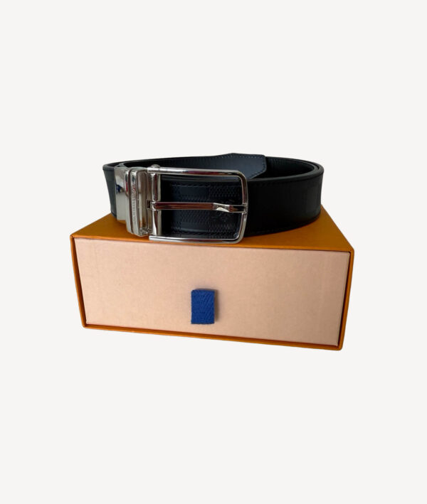 Men’s Louis Vuitton Black & Grey Reversible Boston Belt