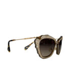 Miu Miu Tortoiseshell Crystal Cat Eye Sunglasses