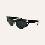Miu Miu Crystal Cat Eye Sunglasses