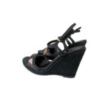 Burberry Leather & Novacheck T Strap Wedge (Size 38)