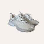 Christian Dior Vibe White & Silver Sneakers (Size 38)