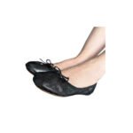 Chanel Black Silver Ballet Flats (Size 37)