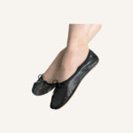 Chanel Black Silver Ballet Flats (Size 37)
