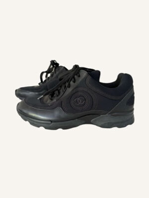 Chanel Leather and Mesh CC Low top Sneakers (Size 37.5)