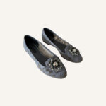 Dolce & Gabbana Lace Crystal Embellished Flats (Size 37.5)