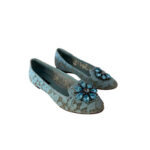 Dolce & Gabbana Lace Crystal Embellished Flats (Size 37.5)