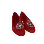 Dolce & Gabbana Lace Crystal Embellished Flats (Size 37.5)