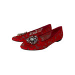 Dolce & Gabbana Lace Crystal Embellished Flats (Size 37.5)