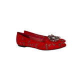 Dolce & Gabbana Lace Crystal Embellished Flats (Size 37.5)