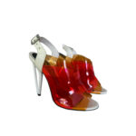 Fendi Multicolour PVC Patent Slingback Sandals (Size 38)