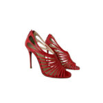 Christian Louboutin Red Leather Strappy Pumps (Size 37.5)