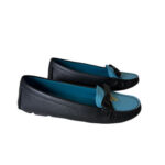 Prada Leather Bow Logo Embellished Loafers (Size 37.5)