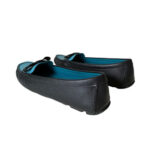 Prada Leather Bow Logo Embellished Loafers (Size 37.5)