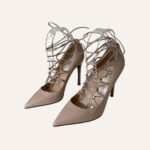 Valentino Rockstud Laceup Pumps (Size 38)